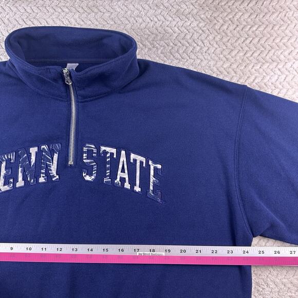 Penn State Women’s 2X Cropped 1/4 Zip Navy Pullover Hoodie NWT - Picture 7 of 16